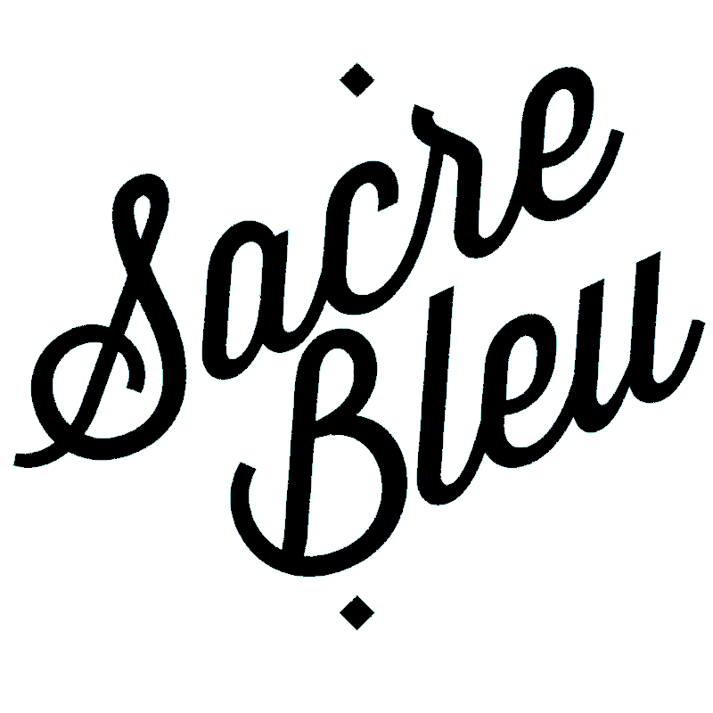 Logo Sacrebleu LLC, an Art Agency based in New York.